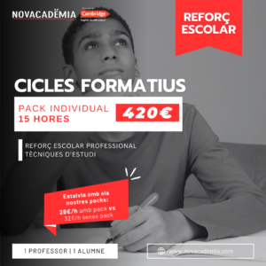 REFORÇ CICLE FORMATIU PACK 15 hores